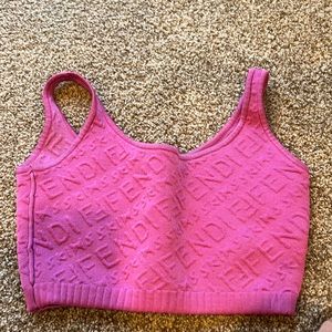 Fendi skins pink bra top